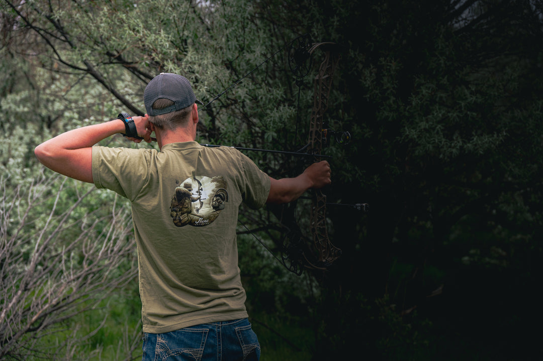 Old Timer Bow Hunter Olive Tee