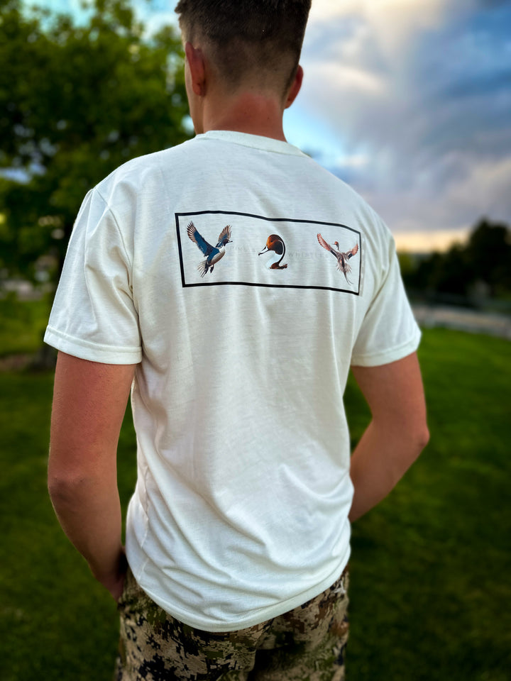 "Pins & Whistles" Tri Pintail Tee Shirt